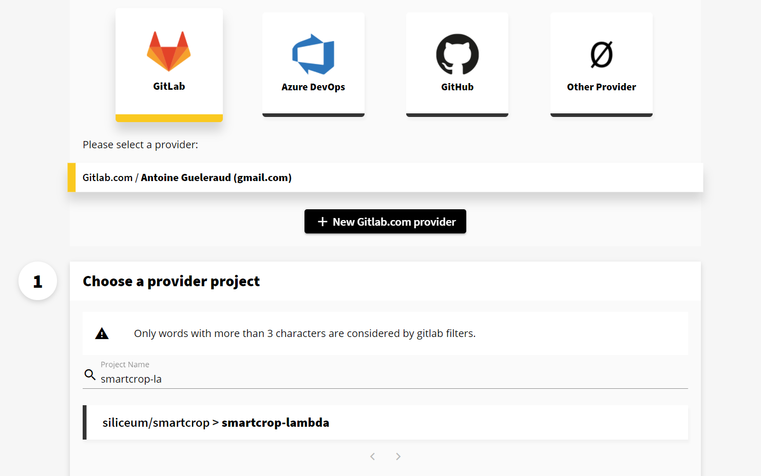 "Pagination des projets Gitlab"